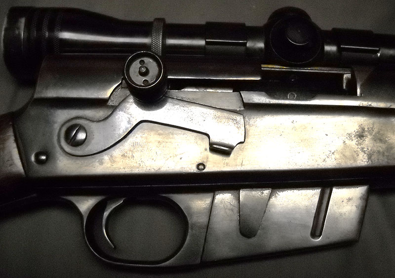 detail, Model 8 receiver right side, bolt locked open